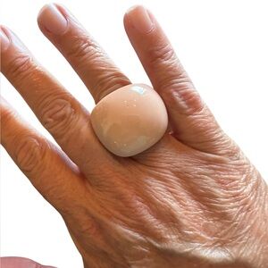 Light Blush Pink Acrylic Chunky Style Ring
